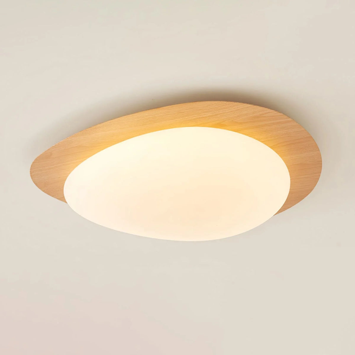 Pebble Plastic Flush Mount in metal for Low Ceilings by AUVIELIGHT