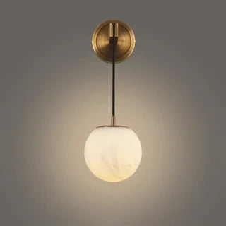 Sphere Wall Sconce in alabaster for Hallway by AUVIELIGHT