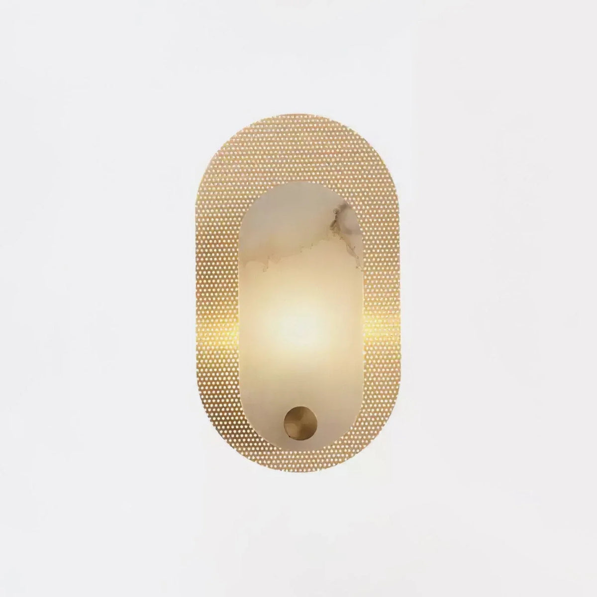 Perforated Halo Wall Sconce in brass for Hallway by AUVIELIGHT