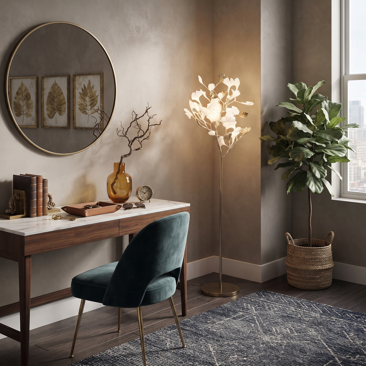 Petal Cascade Floor Lamp for Living Room by AUVIELIGHT