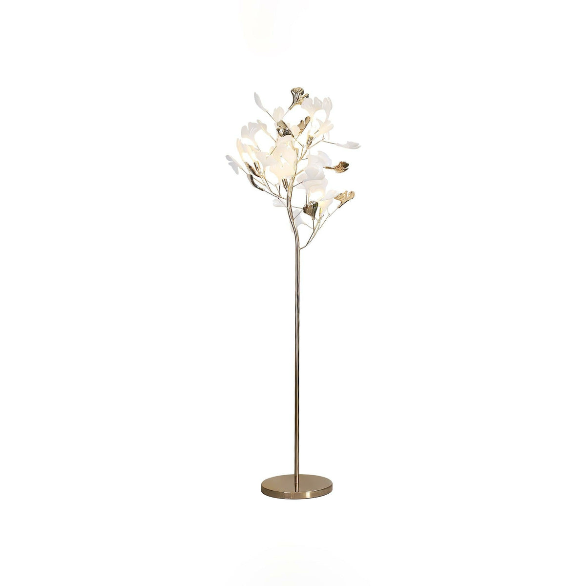 Petal Cascade Floor Lamp for Living Room by AUVIELIGHT, ∅ 23.6" x H 66.9" / Gold & Gold Metal Base / AU Plug and 7 other sizes