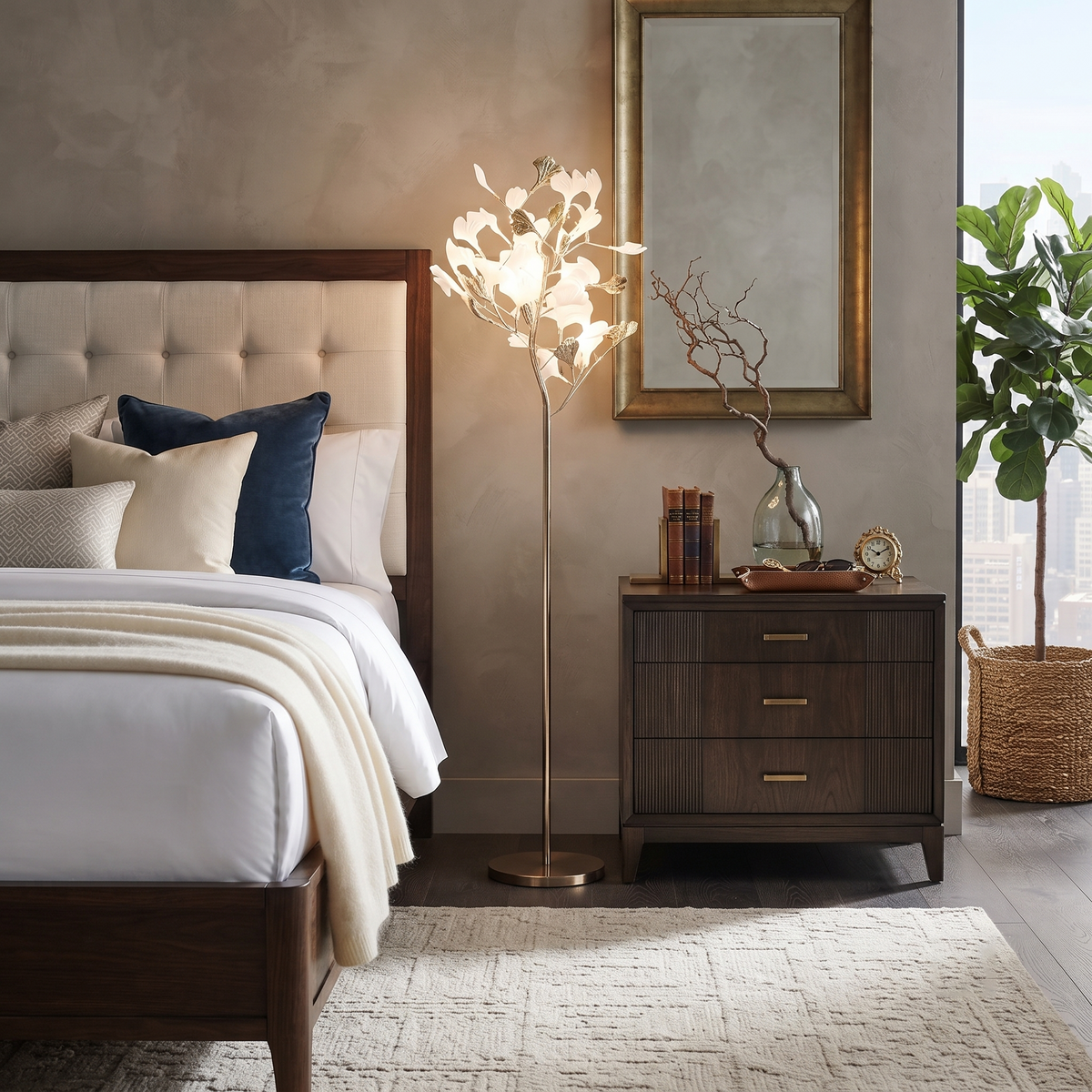 Petal Cascade Floor Lamp for Living Room by AUVIELIGHT