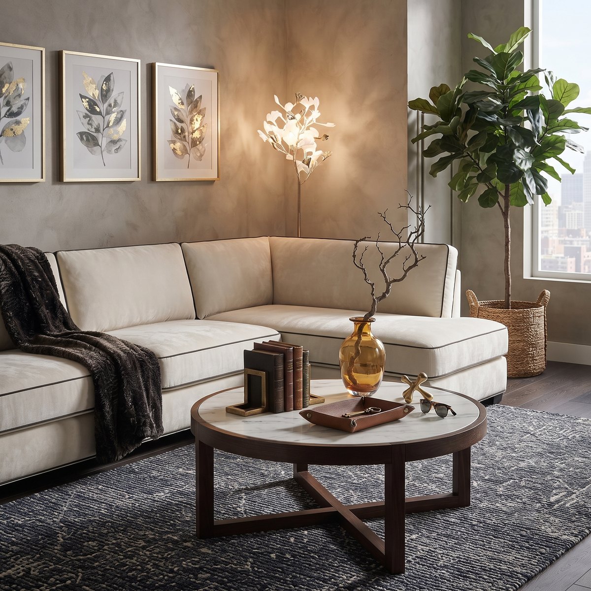 Petal Cascade Floor Lamp for Living Room by AUVIELIGHT