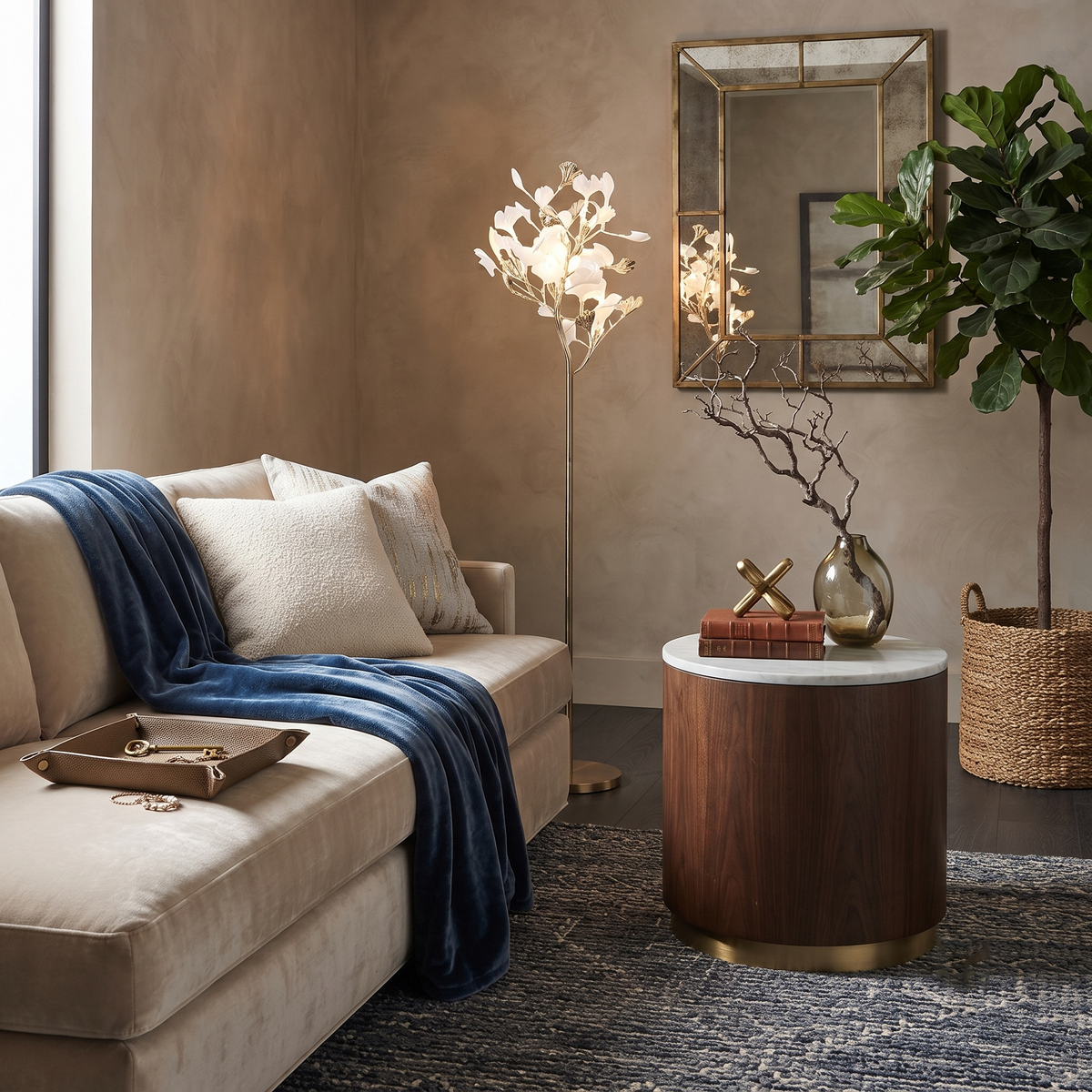 Petal Cascade Floor Lamp for Living Room by AUVIELIGHT