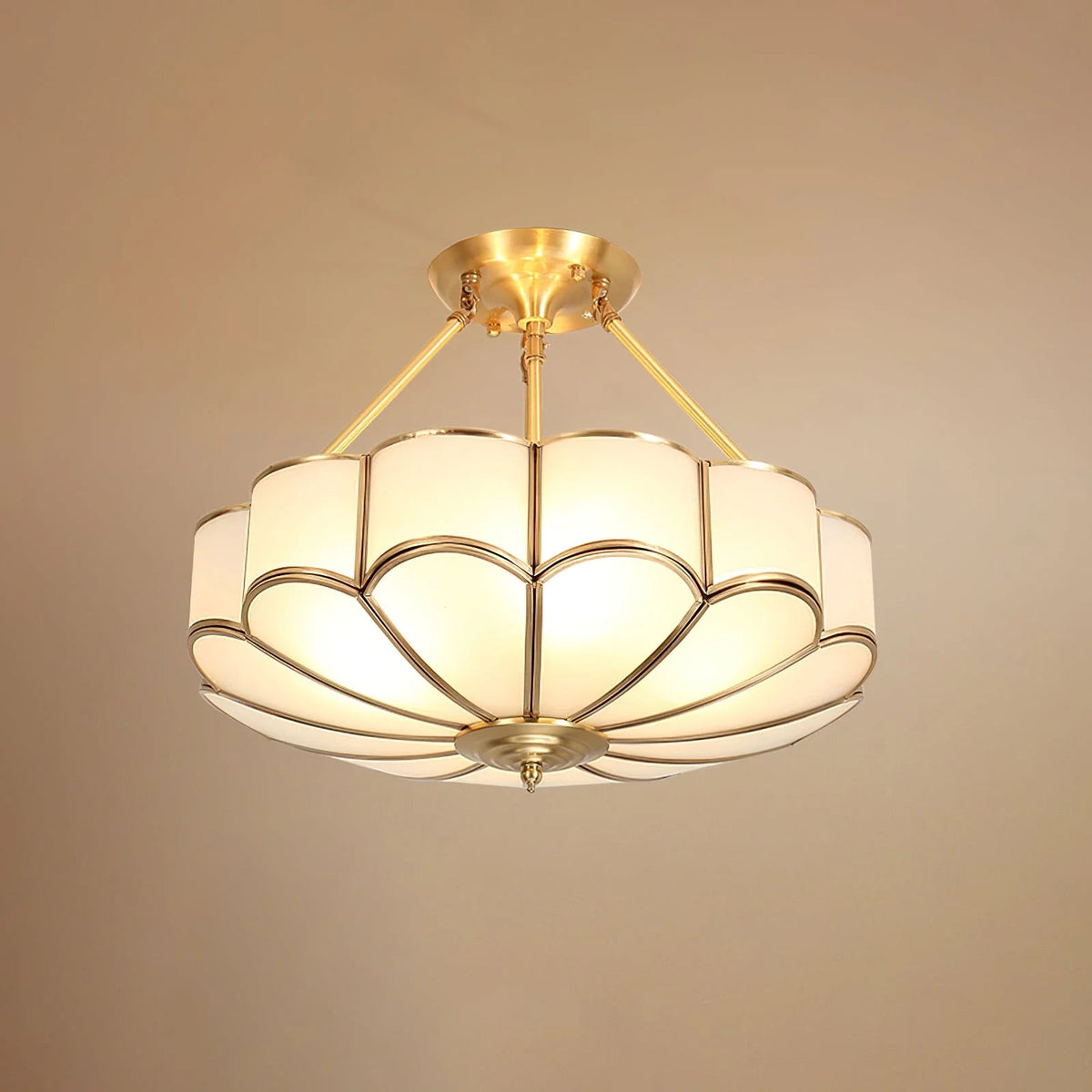 Petal Semi-Flush Mount in glass for Low Ceilings by AUVIELIGHT
