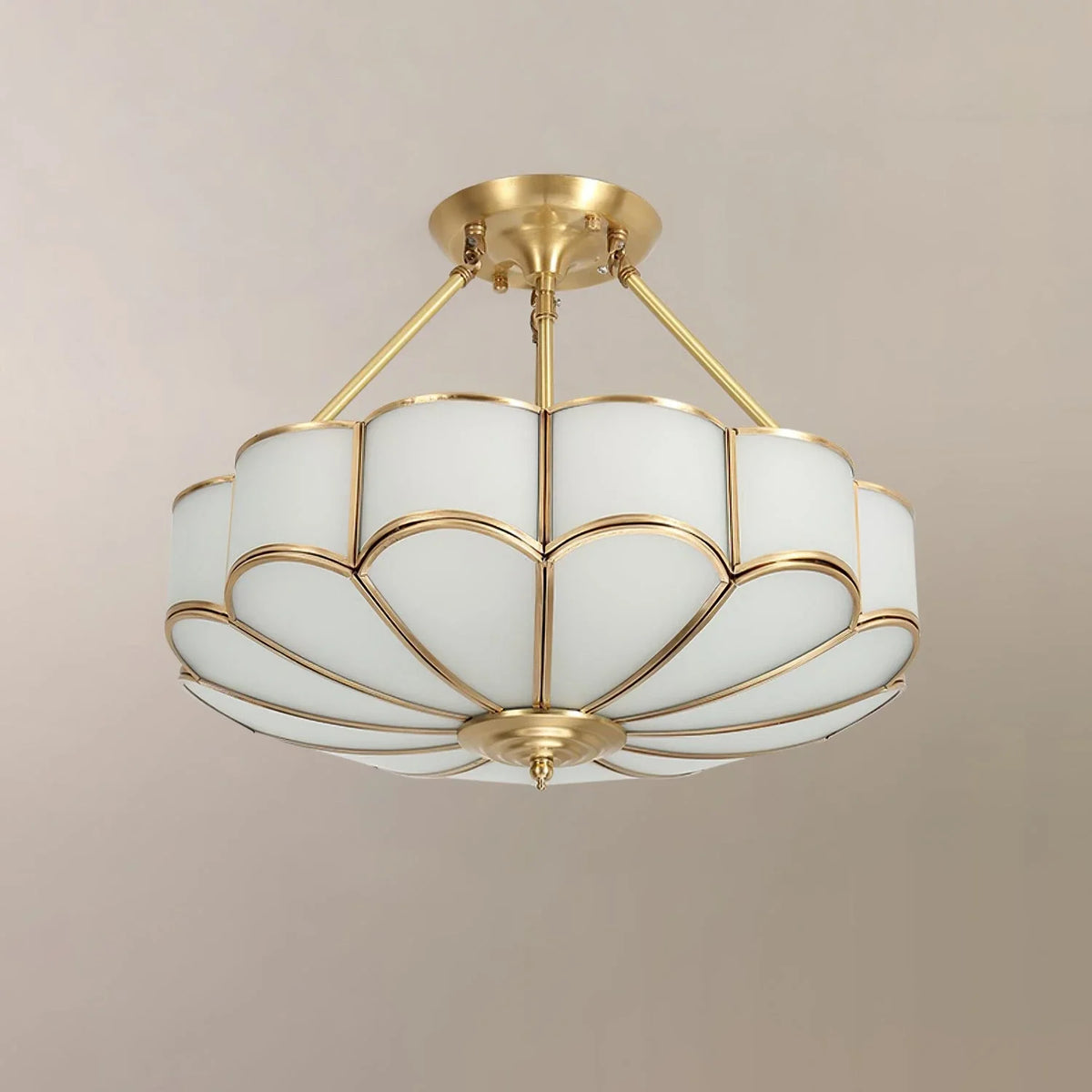 Petal Semi-Flush Mount in glass for Low Ceilings by AUVIELIGHT