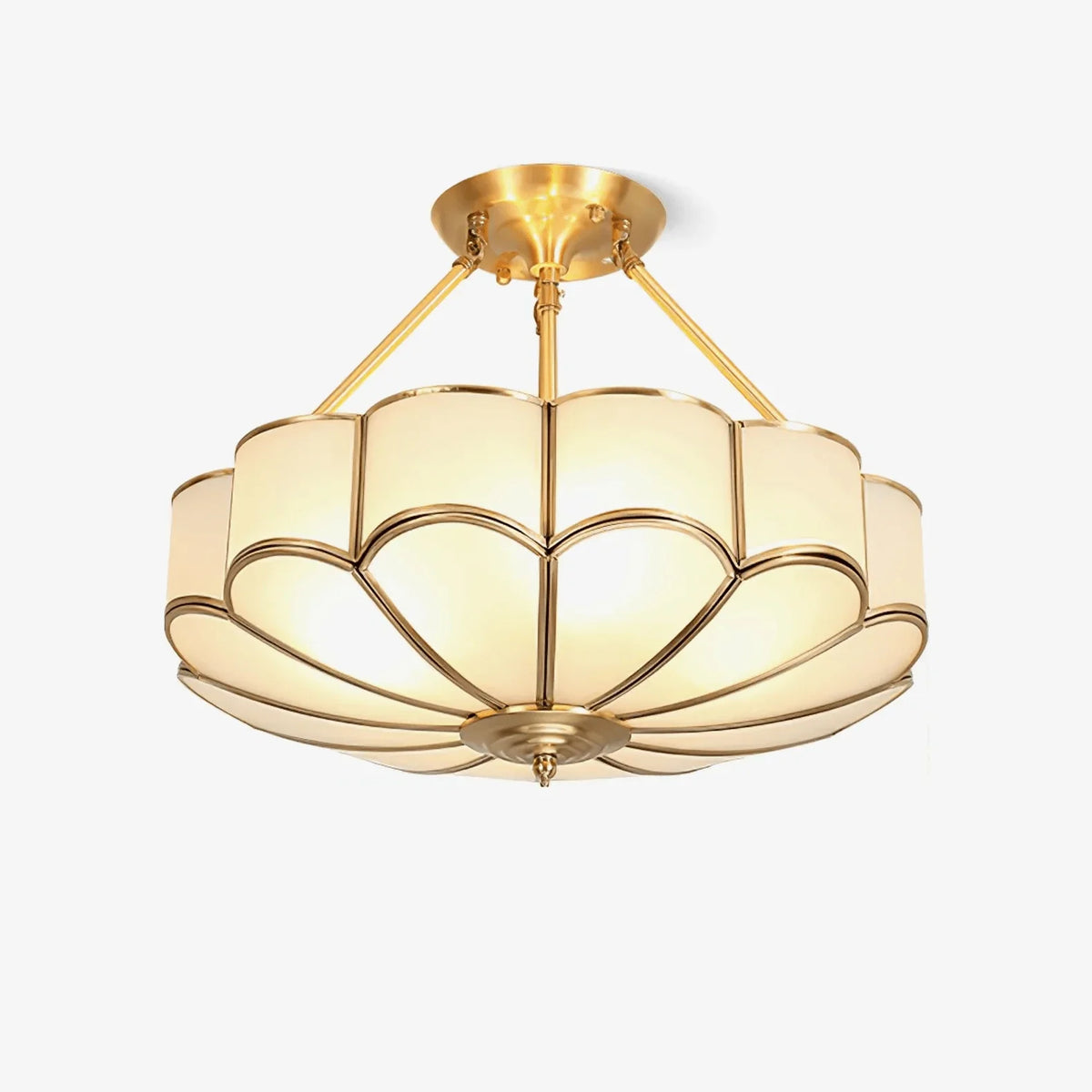 Petal Semi-Flush Mount in glass for Low Ceilings by AUVIELIGHT