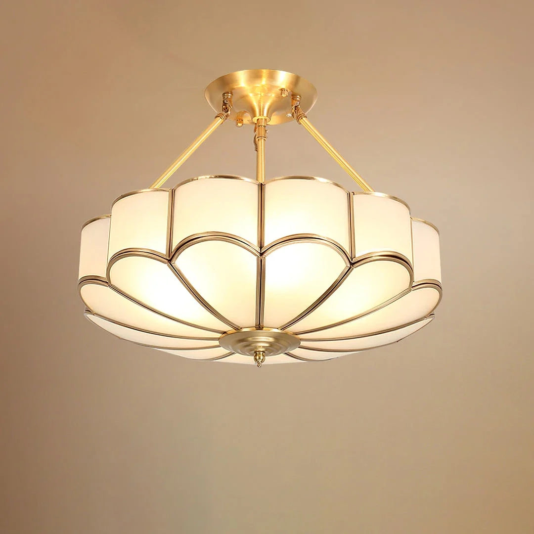 Petal Semi-Flush Mount in glass for Low Ceilings by AUVIELIGHT