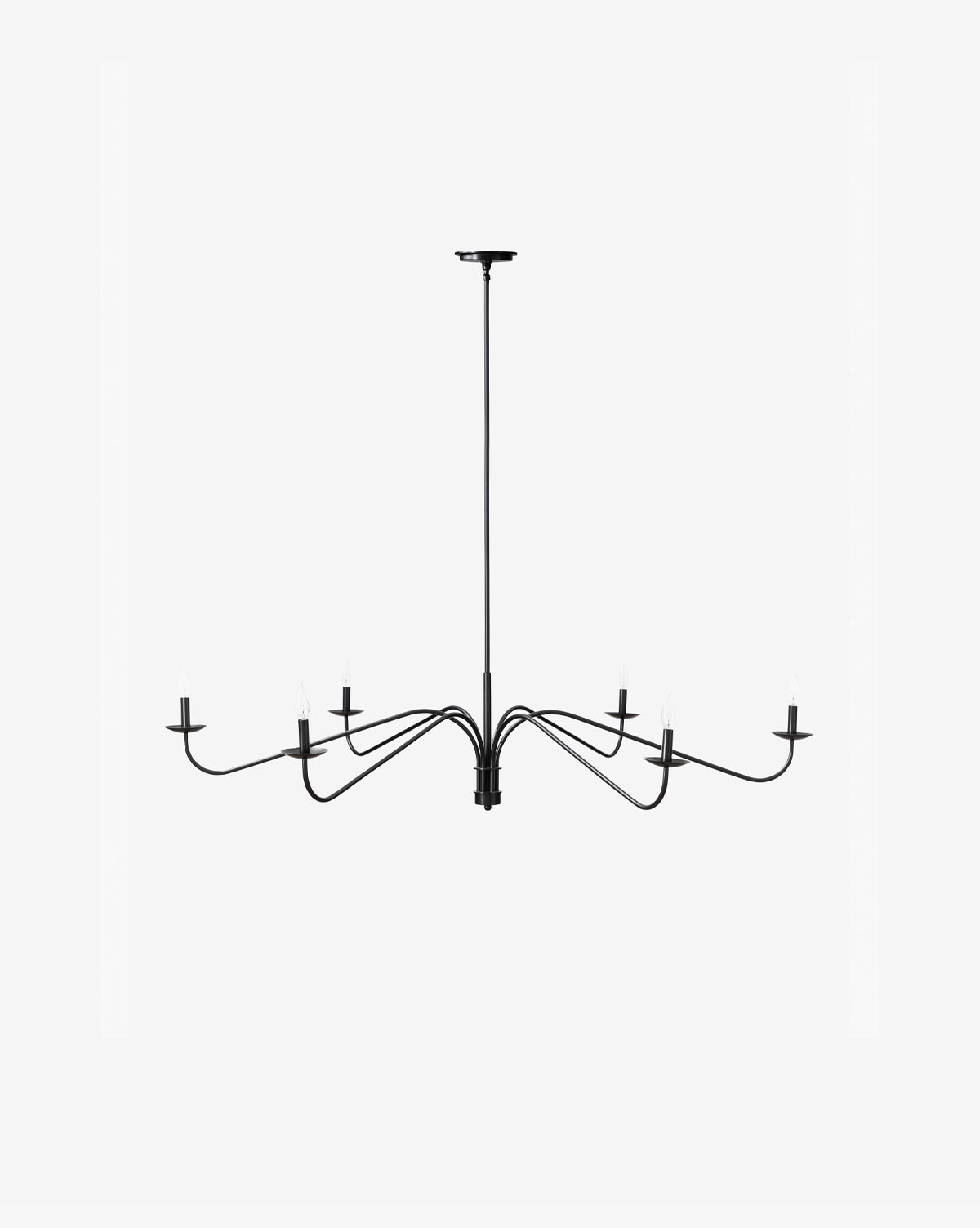 Philomena Chandelier for Dining Room by AUVIELIGHT, Dia 152cm x H 68cm / ∅ 59.8″ x H 26.8″ / Black