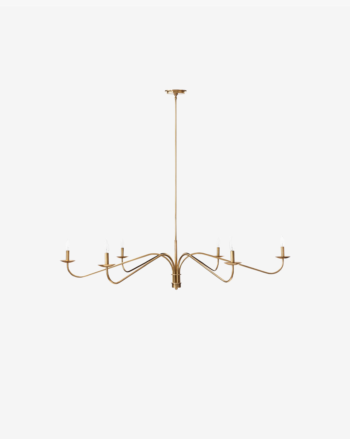 Philomena Chandelier for Dining Room by AUVIELIGHT, Dia 152cm x H 68cm / ∅ 59.8″ x H 26.8″ / Antique Brass