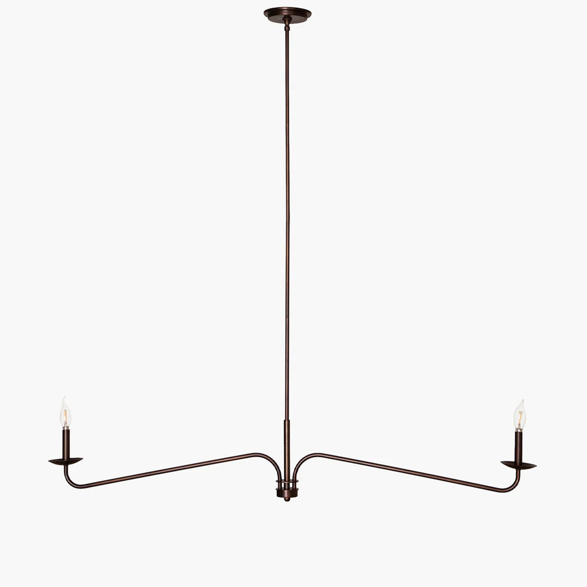Philomena Linear Chandelier for Dining Room by AUVIELIGHT, Dia 147cm x H 60cm / ∅ 57.9″ x H 23.6″ / Bronze