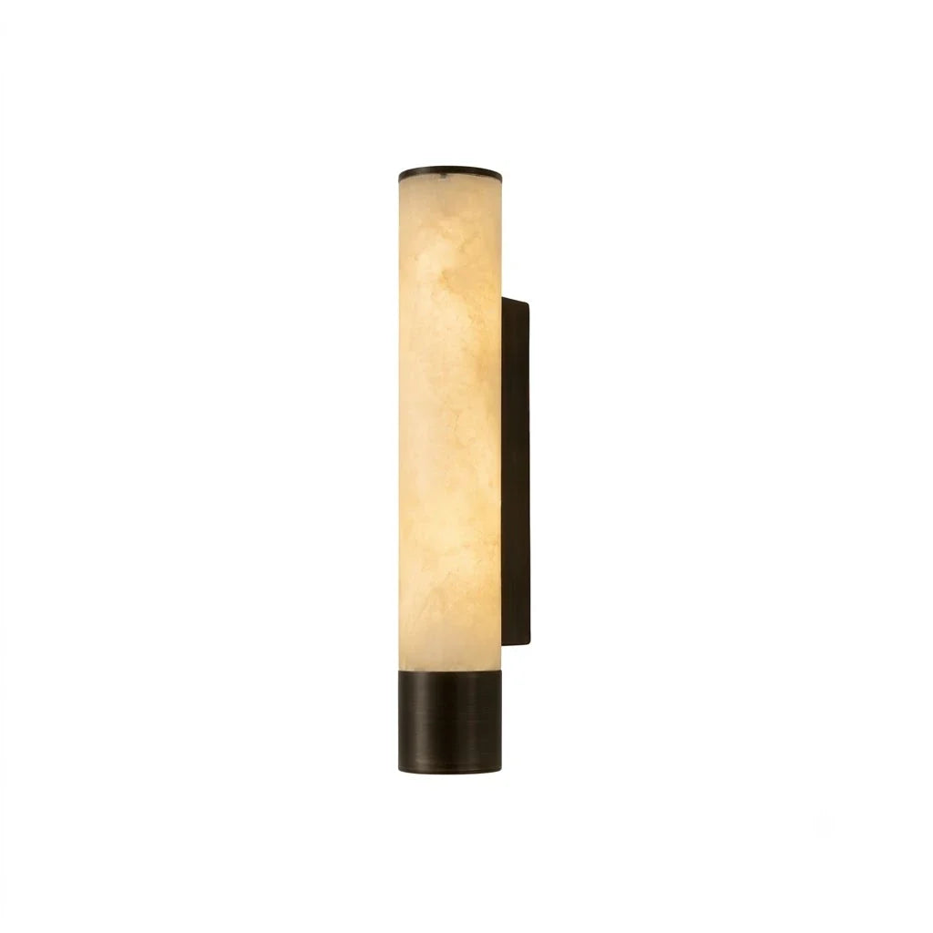 Pillar Wall Sconce in alabaster for Hallway by AUVIELIGHT