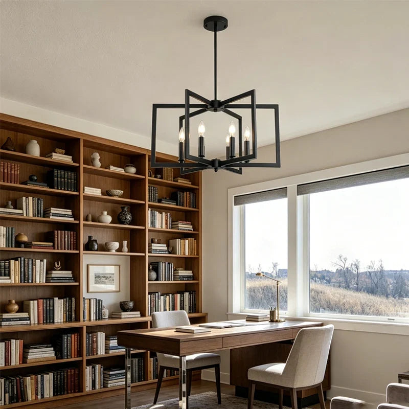 Pinwheel Square Chandelier for Dining Room by AUVIELIGHT
