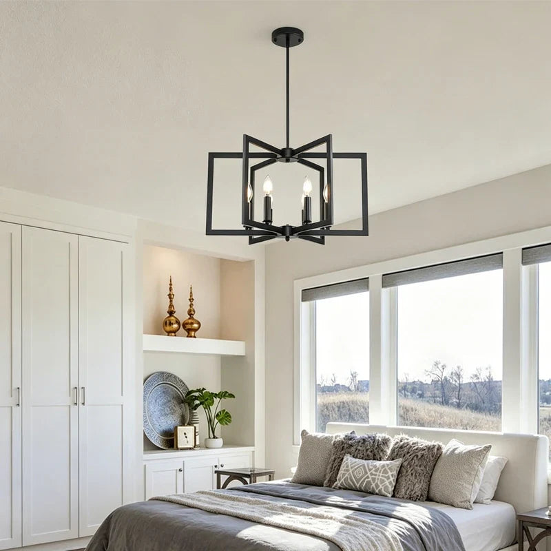 Pinwheel Square Chandelier for Dining Room by AUVIELIGHT
