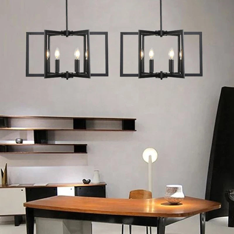 Pinwheel Square Chandelier for Dining Room by AUVIELIGHT