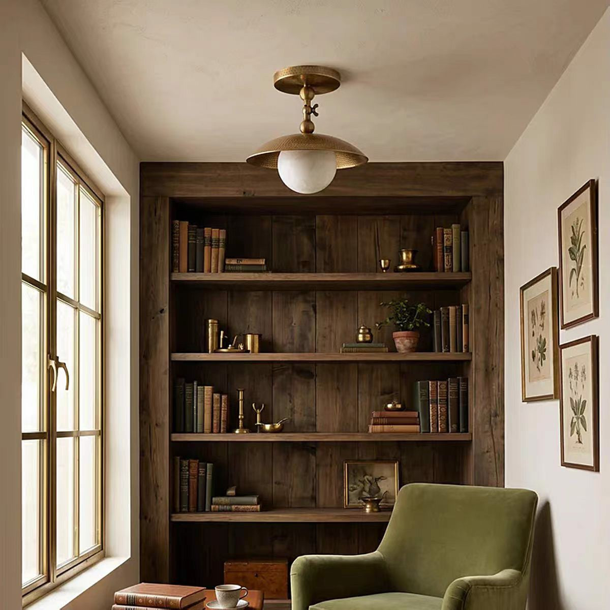 Pivot Saucer Ceiling Light in brass for Living Room by AUVIELIGHT