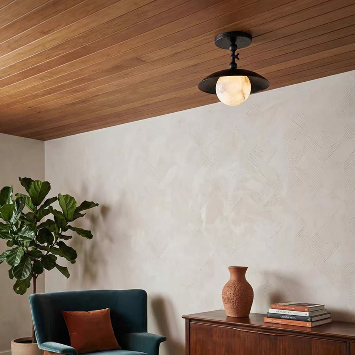 Pivot Saucer Ceiling Light in brass for Living Room by AUVIELIGHT