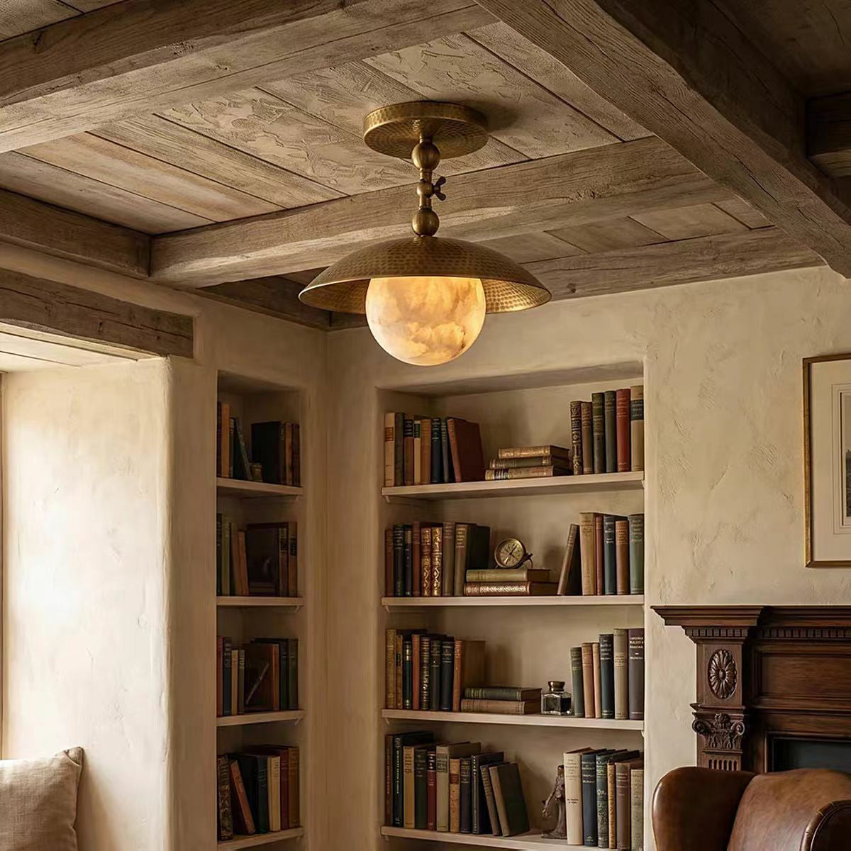 Pivot Saucer Ceiling Light in brass for Living Room by AUVIELIGHT