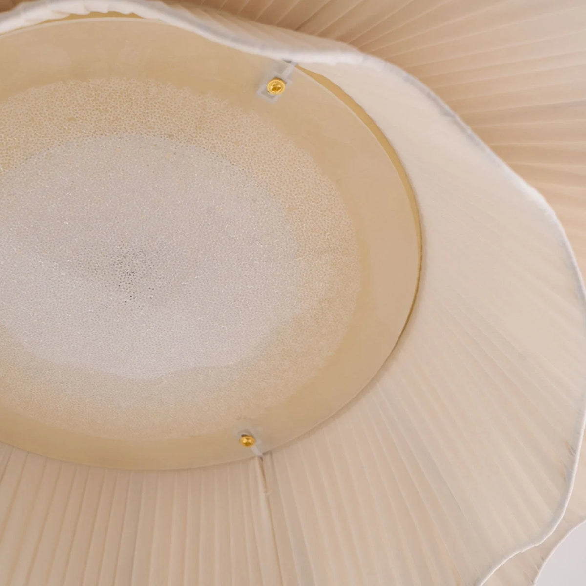 Pleated Fabric Wave Flush Mount for Low Ceilings by AUVIELIGHT