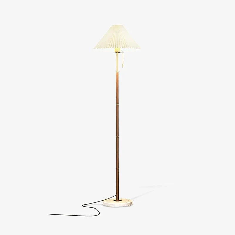 Pleated Fabric Floor Lamp in marble for Living Room by AUVIELIGHT