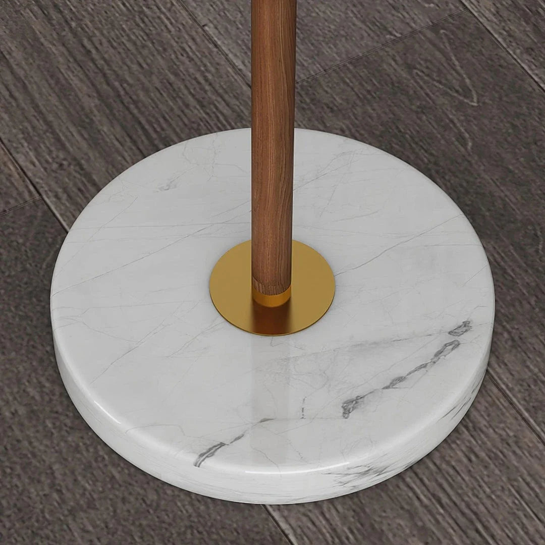 Pleated Fabric Floor Lamp in marble for Living Room by AUVIELIGHT