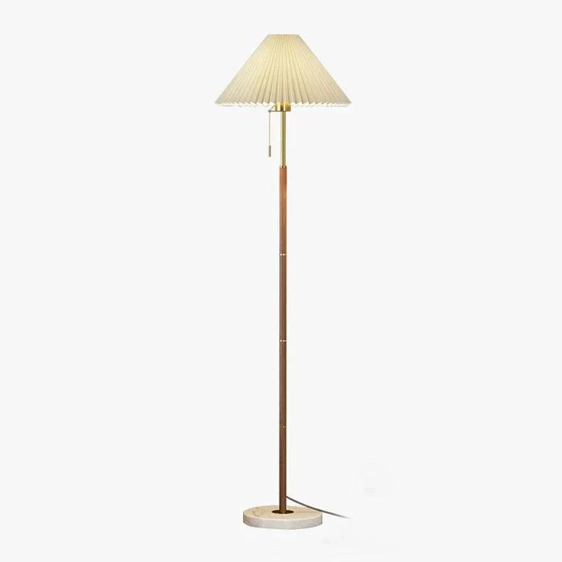 Pleated Fabric Floor Lamp in marble for Living Room by AUVIELIGHT