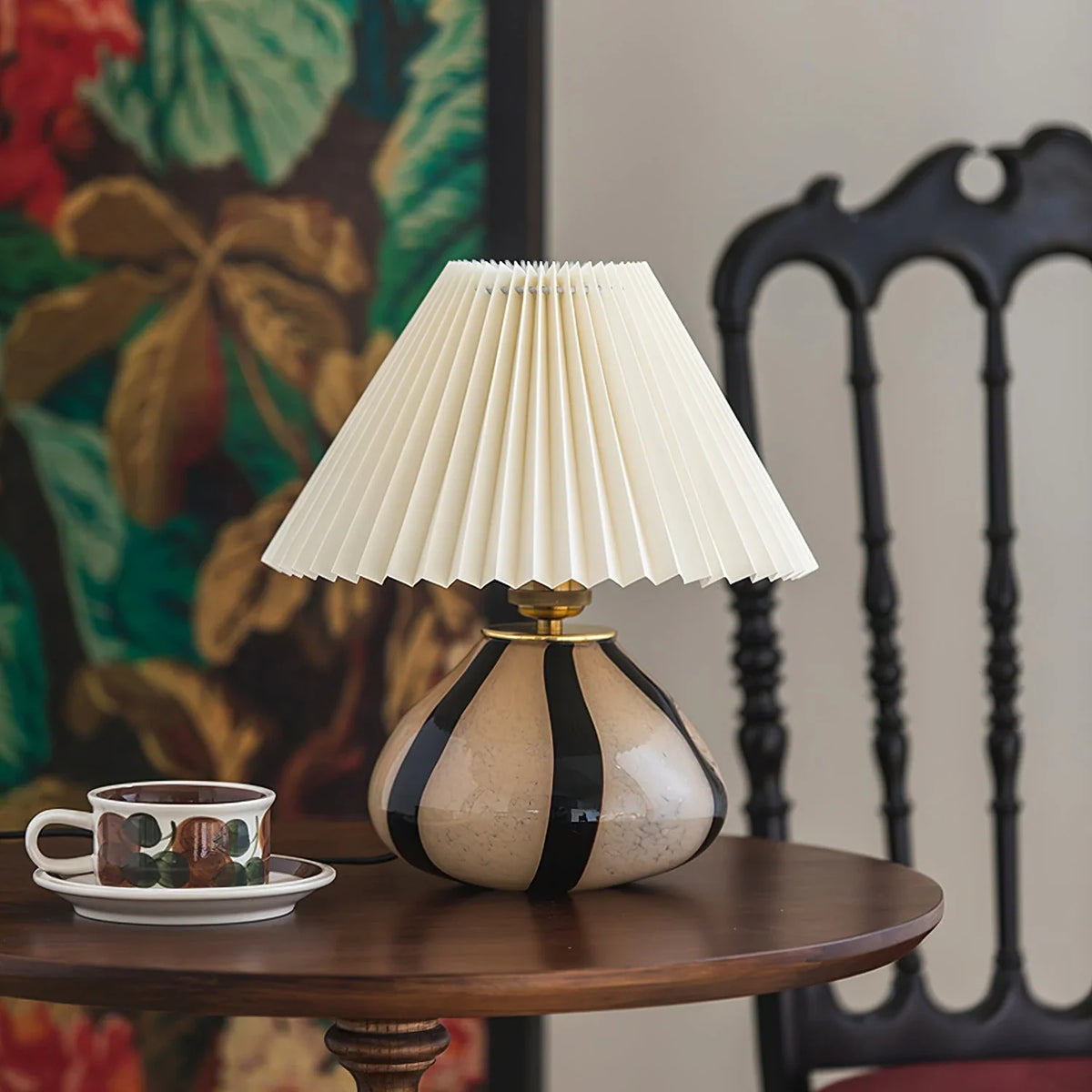 Pleated Cavolo Table Lamp for Living Room by AUVIELIGHT