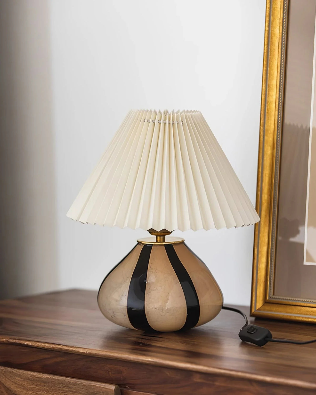 Pleated Cavolo Table Lamp for Living Room by AUVIELIGHT