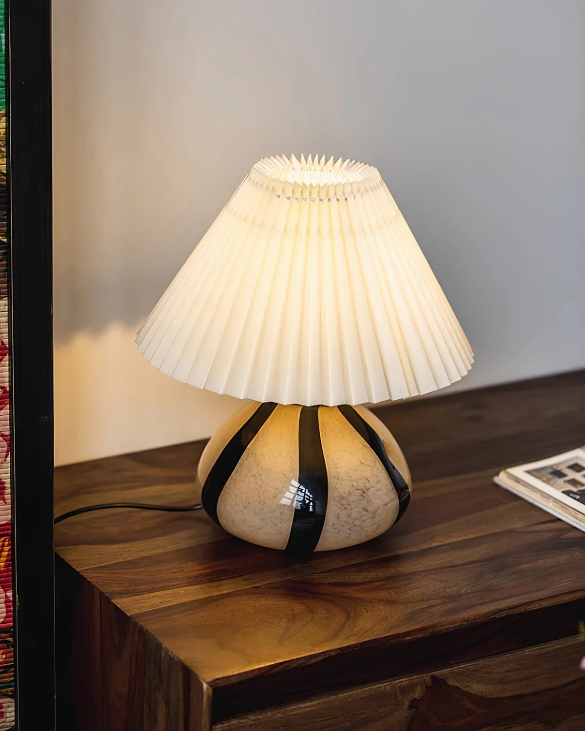 Pleated Cavolo Table Lamp for Living Room by AUVIELIGHT