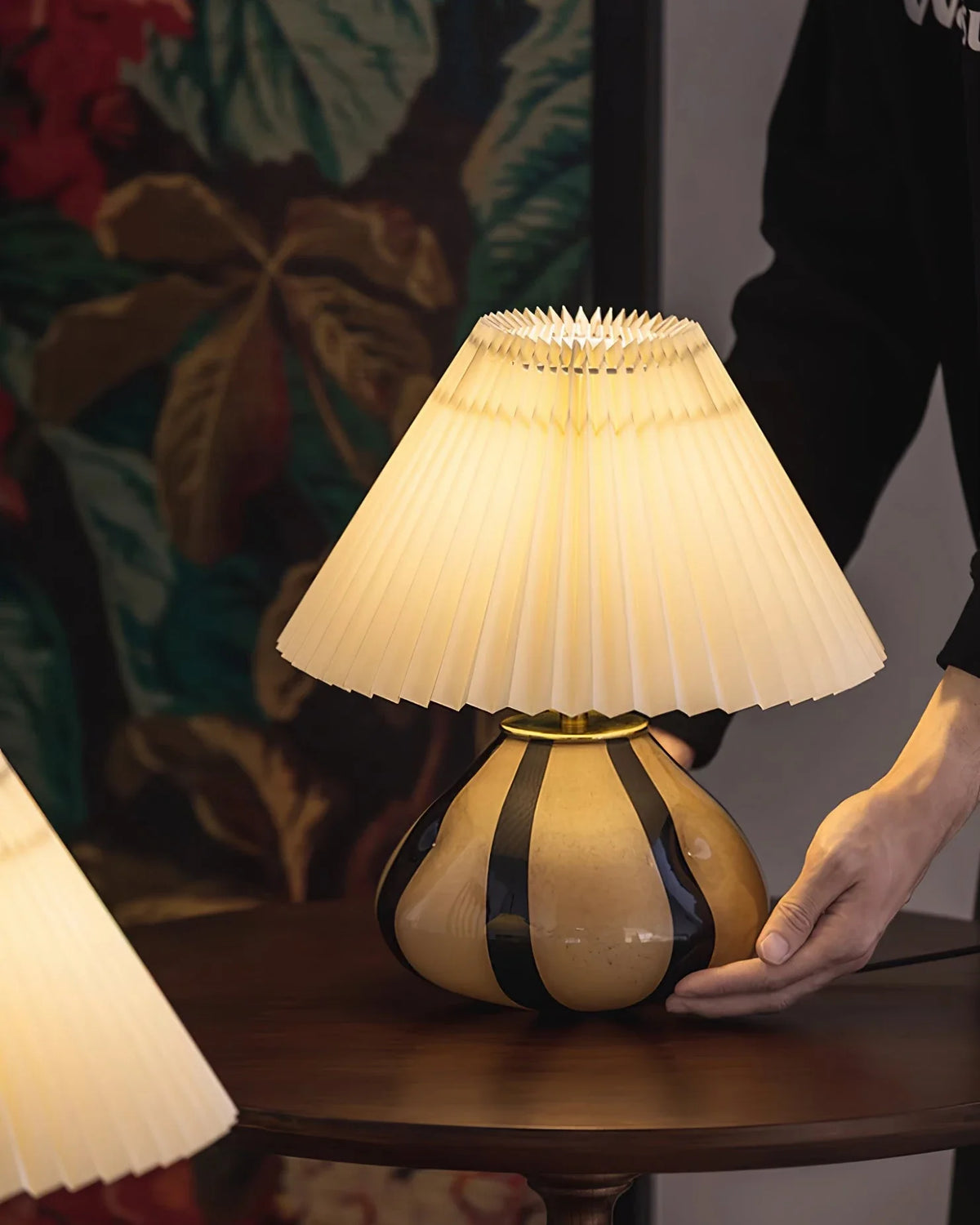 Pleated Cavolo Table Lamp for Living Room by AUVIELIGHT