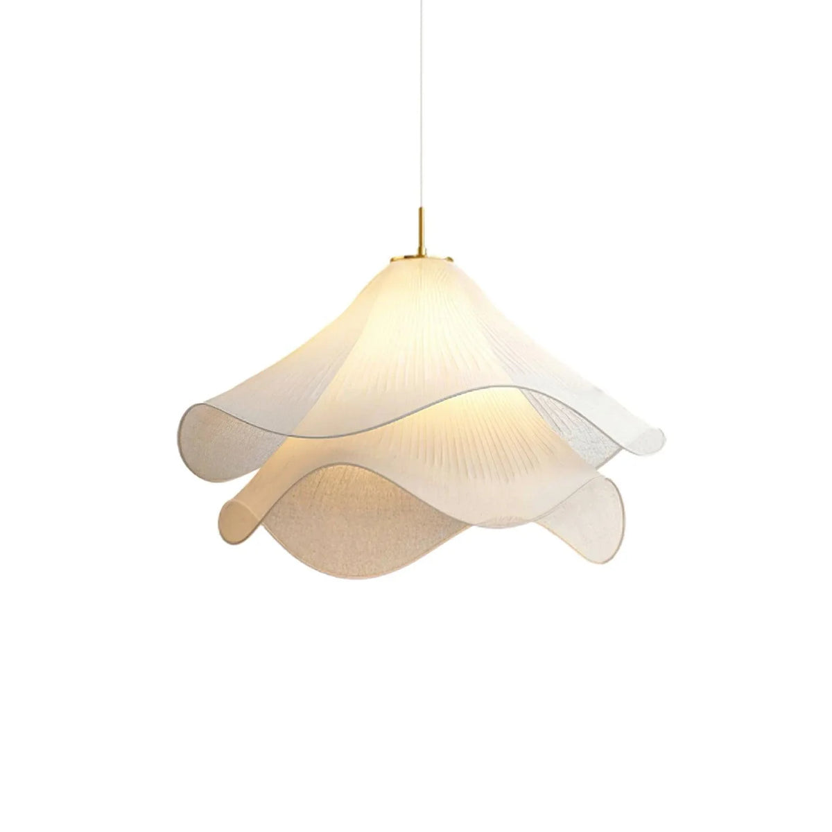Pleated Fabric Flower Pendant Light for Kitchen Island by AUVIELIGHT