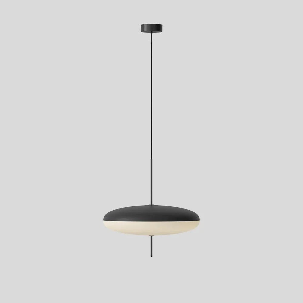 Polymer Disc Pendant Light for Kitchen Island by AUVIELIGHT, ∅ 11.8" x H 21.7" (Plastic Lampshade) / Black and 1 other sizes