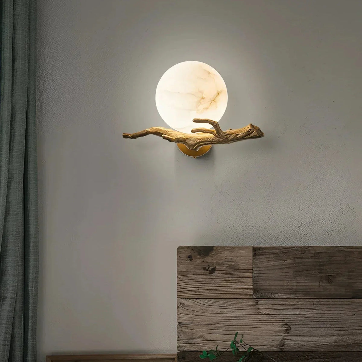 Radiant Orb Light in alabaster for Living Room by AUVIELIGHT