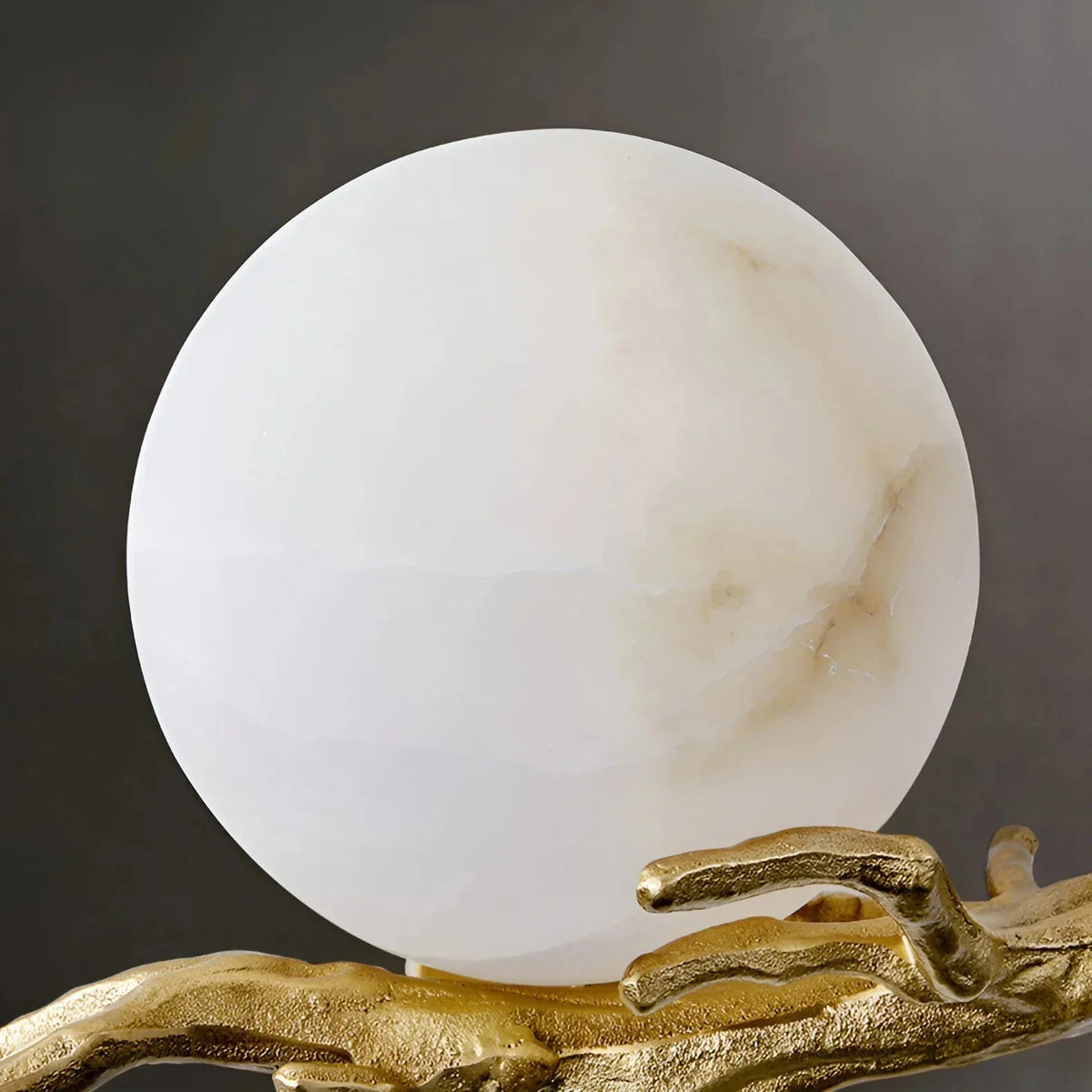 Radiant Orb Light in alabaster for Living Room by AUVIELIGHT