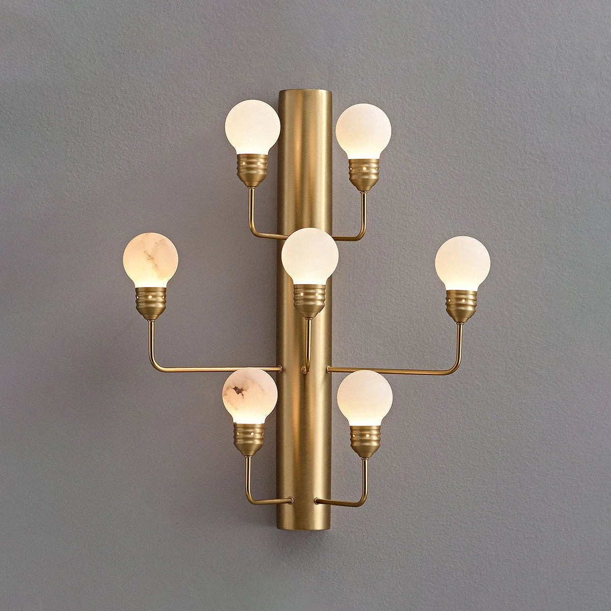 Raggiera Globe Wall Sconce in alabaster for Hallway by AUVIELIGHT