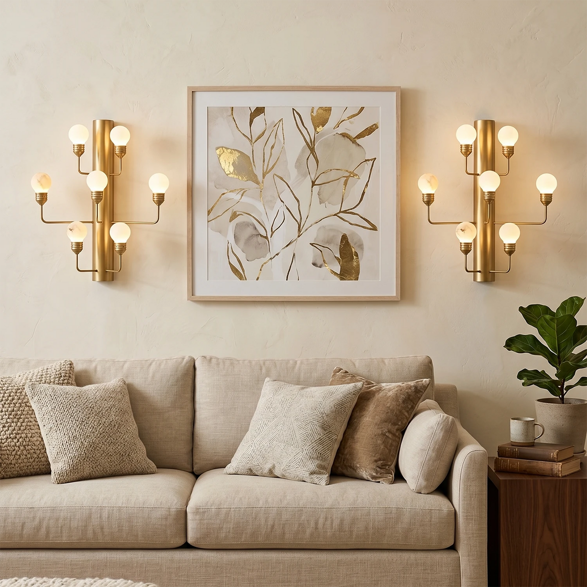 Raggiera Globe Wall Sconce in alabaster for Hallway by AUVIELIGHT