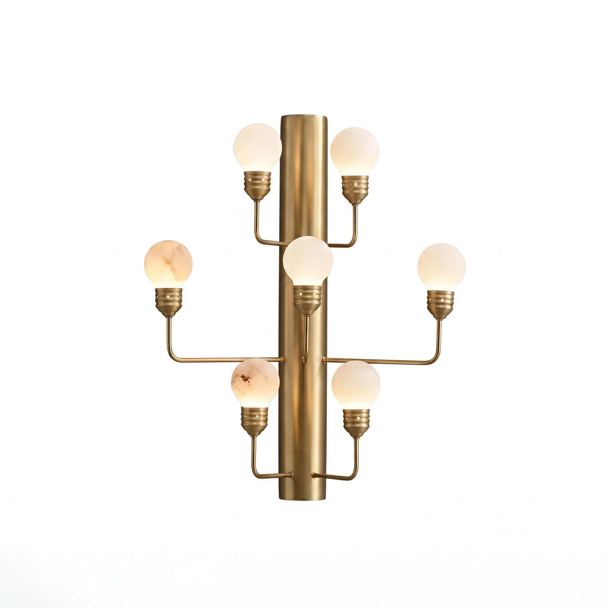 Raggiera Globe Wall Sconce in alabaster for Hallway by AUVIELIGHT