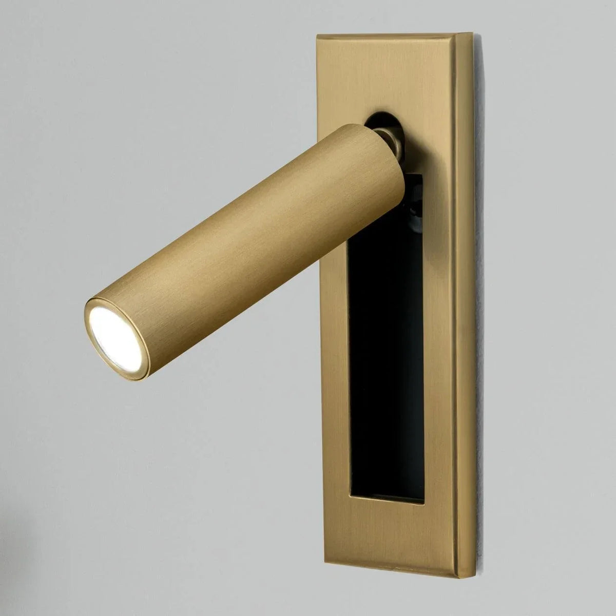 Aluminum Reading Wall Sconce for Hallway by AUVIELIGHT, Dia 5cm x H 15.5cm cylinder (Hidden switch) / Copper / Warm Light