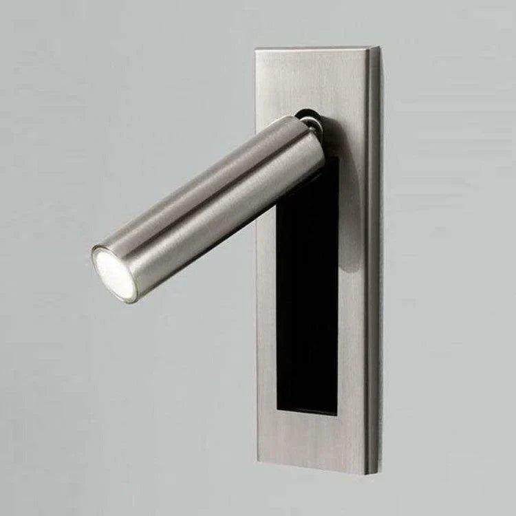 Aluminum Reading Wall Sconce for Hallway by AUVIELIGHT, Dia 5cm x H 15.5cm cylinder (Hidden switch) / Nickel / Warm Light