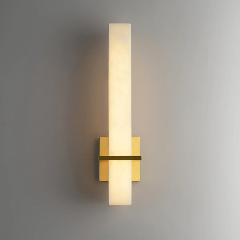 Milan Rectangle Wall Sconce in alabaster for Hallway by AUVIELIGHT