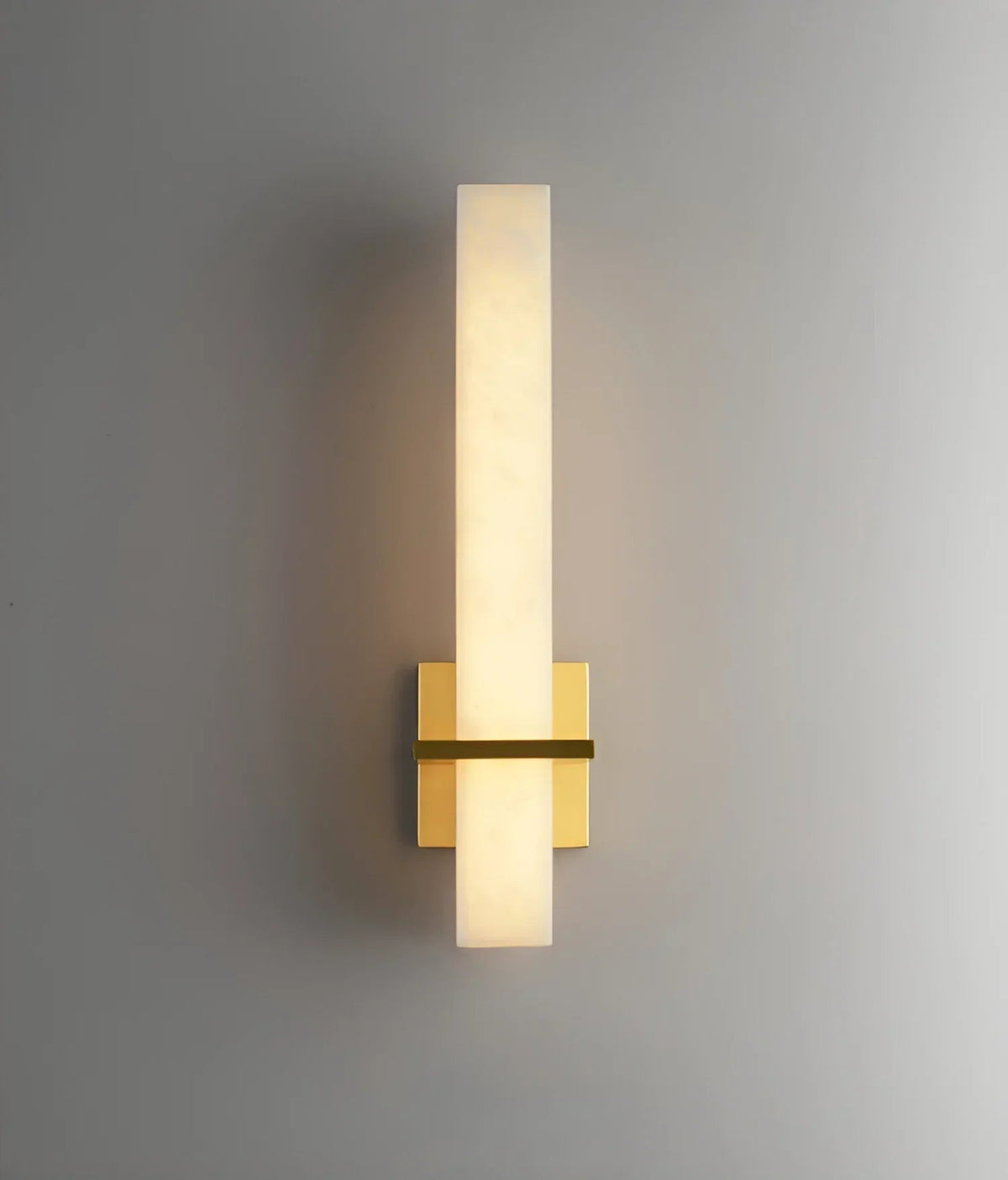 Milan Rectangle Wall Sconce in alabaster for Hallway by AUVIELIGHT