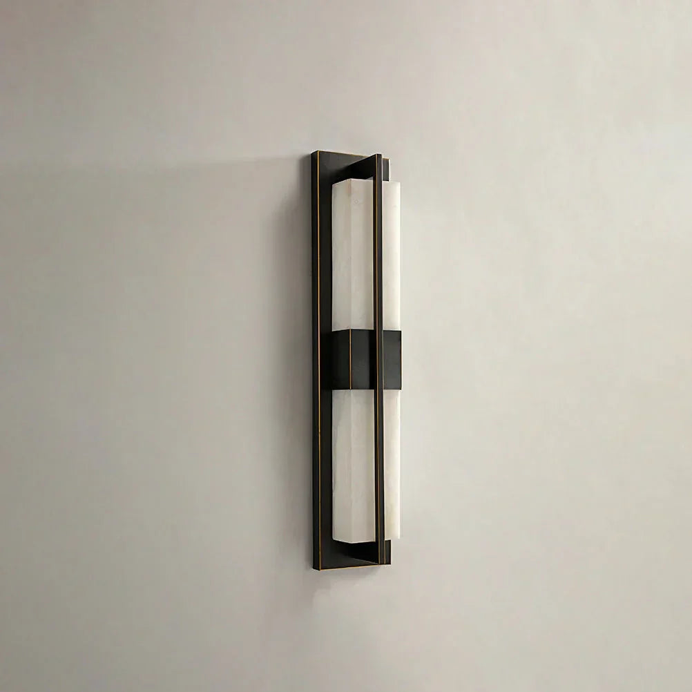 Rectangular Wall Sconce in alabaster for Hallway by AUVIELIGHT
