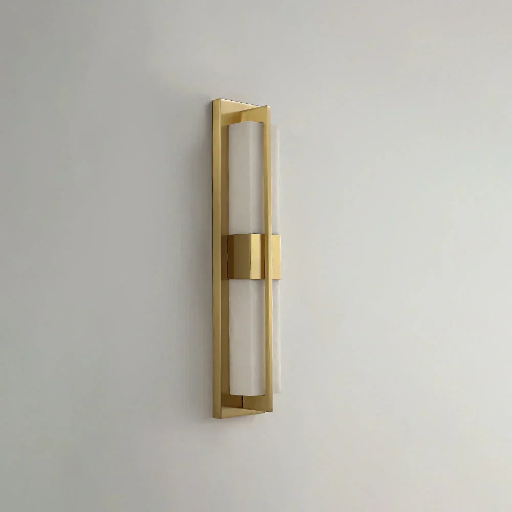 Rectangular Wall Sconce in alabaster for Hallway by AUVIELIGHT