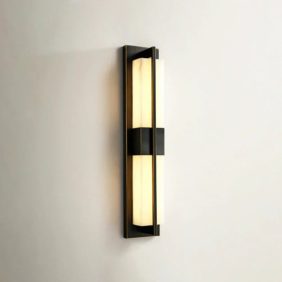 Rectangular Wall Sconce in alabaster for Hallway by AUVIELIGHT