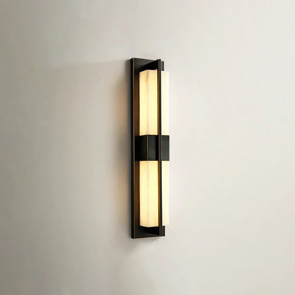 Rectangular Wall Sconce in alabaster for Hallway by AUVIELIGHT