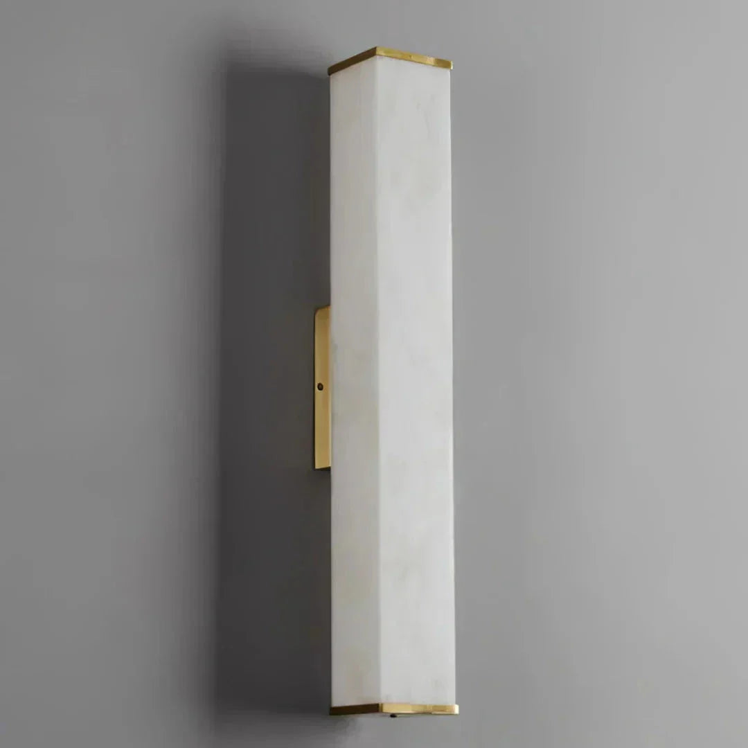 Rectangular Column Wall Light in alabaster for Hallway by AUVIELIGHT