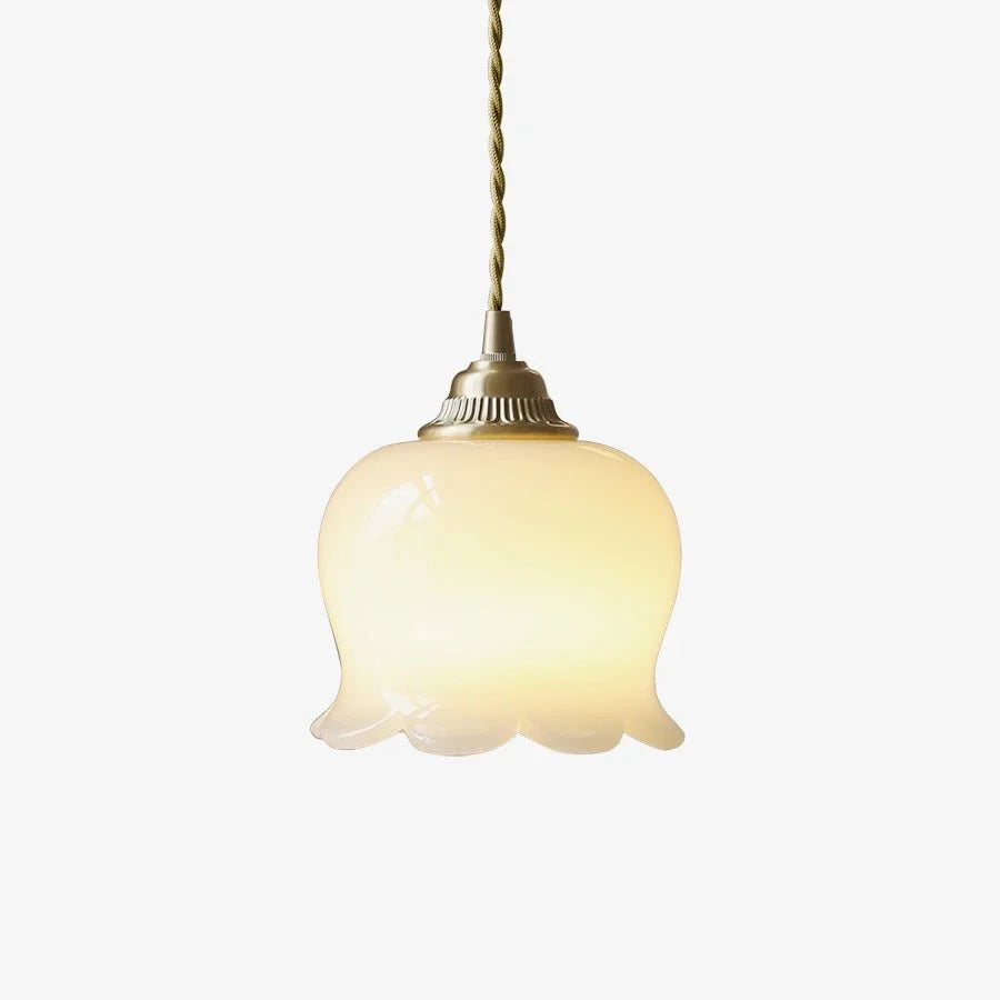 Resin Flower Pendant Light in brass for Kitchen Island by AUVIELIGHT