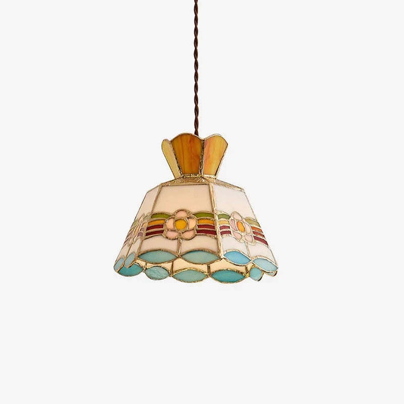 Retro Ketan Pendant Light for Kitchen Island by AUVIELIGHT, Dia 20cm x H 17.5cm / ∅ 7.8″ x H 6.8″ / Colorful