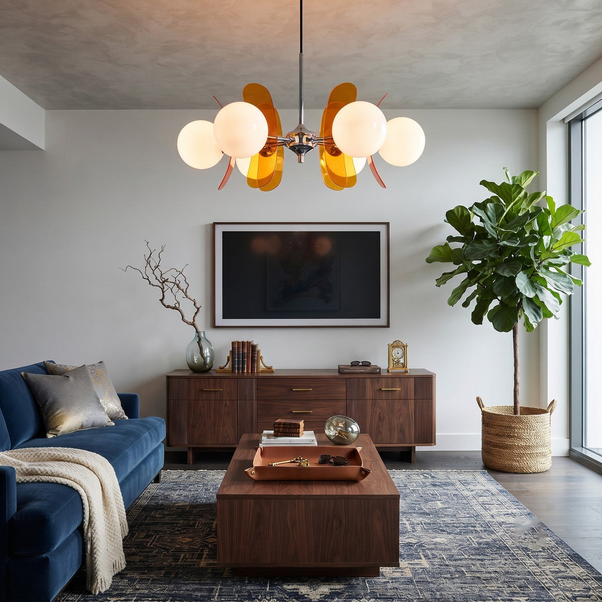 Retro Orbital Chandelier for Dining Room by AUVIELIGHT