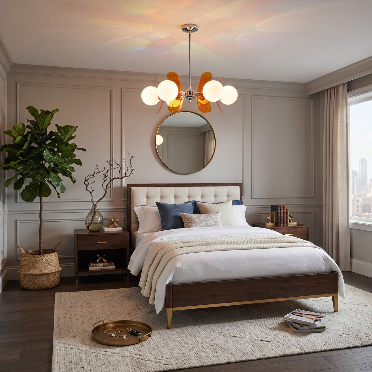 Retro Orbital Chandelier for Dining Room by AUVIELIGHT